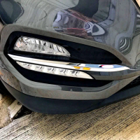 【IDFR】Hyundai 現代 Tucson 2016~2019 鍍鉻銀 前保桿飾貼 霧燈飾條(霧燈貼片 前保險桿飾條)