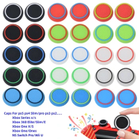 Dual-color silicone ThumbStick Grip Cap Cover For Playstation 5 PS5 PS4 Slim/Pro Xbox Series x/s Game Controller thumb grip caps
