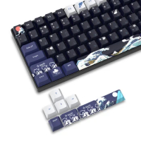 132 Keys Black Coral Sea Cherry Profile Keycap DIY PBT Keycap Dye-Sub Cherry Gateron MX Switches For Gamer Mechanical Keyboards