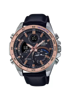 EDIFICE Edifice Men's Analog-Digital Watch ECB-900GL-1B Smartphone Link via Bluetooth® Black Genuine Leather Band Watch for mens