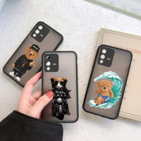 Funny Teddy Bear Mascot Cartoon Phone Case For VIVO X70 X60 X50 X30 V29 V25 V23E V23 V21 V21E V20 IQOO 7 5 NO05 PRO PLUS Cover