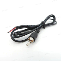 1m Rca 2 pin wire Male head Audio Cable Single Video Stereo connector lead extension extend wire cor