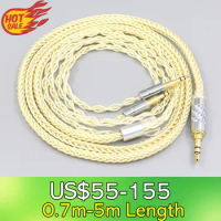LN007630 8 Core Gold Plated + Palladium Silver OCC Cable For Oppo PM-1 PM-2 Planar Magnetic 1MORE H1707 Sonus Faber Pryma