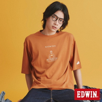 EDWIN 橘標 我EDWIN啦短袖T恤-男款 黃褐色 #503生日慶