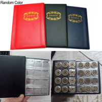 1PCS Collection Book Coin Album For 28mm PU Leather Cover Badges Store And Display Your Commemorative Creative Home Parts