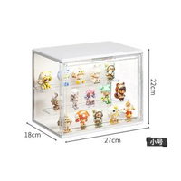 內地直送 - 盲盒展示櫃帶燈收納展示架泡泡瑪特手辦發光防塵展示盒大容公仔櫃