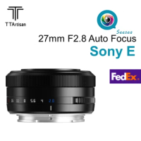 TTArtisan 27mm f2.8 Auto Focus APS-C Lens For Sony E Mount Mirrorless Cameras A7M3 A6000 A6600 ZV-E10 FX30 A7S A7RIV A7 A1 ZV-E1