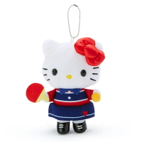 【震撼精品百貨】Hello Kitty_凱蒂貓~日本Sanrio三麗鷗 KITTY絨毛玩偶吊飾 鎖圈-桌球*81358
