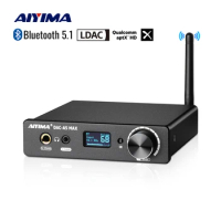 AIYIMA Audio DAC-A5 MAX Bluetooth Decoder DAC ES9018 USB Decoder Headphone Amplifier APTX LDAC Support DSD256 PCM384