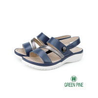 GREEN PINE嚴選夏日跳色涼鞋藍色(00322122)