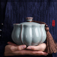 茶葉罐陶瓷密封罐家用存儲存罐大小號瓷罐紅茶普洱綠茶儲-