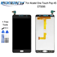 WEICHENG For Alcatel One Touch Pop 4S 5095 OT5095 LCD display+touch screen with frame digitizer Assembly for Alcatel OT5095 lcd