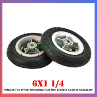 6x1 1/4 Wheel Inner Tube Outer Tyre for 6*1 1/4 Inflation Tire Wheel Wheelchair Gas Mini Electric Scooter Accessory