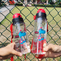 READY-STOCK 500ml/650ml Water Bottle with Straw Cute Portable Scale Bottle for Water Outdoor Travel