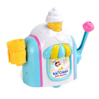 Ice Cream Bubble Machine Shower Playthings Maker Toy Blower Abs Baby Bathing Toys