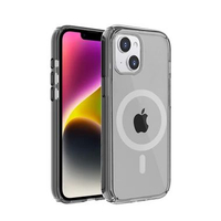 Eternal Defender Crystal Clear MagSafe Case for iPhone 14/13 Transparent Black