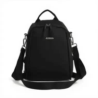 AOLONG Ransel Miska #5050 - Tas Ransel Wanita Fashion Sekolah Bahan Parasut Anti Air Hitam