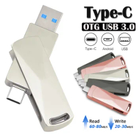 USB 3.0 Metal USB Flash Drive 32GB 64GB 128GB 256GB Pen Drive Creative Car Music High-Speed Type-c USB PenDrive