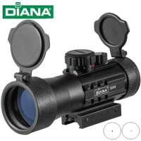 Diana 3X44 Green Red Dot Sight Scope Green Dot Tactical Optical Sight Riflescope Fit 11/20mm Rail Ri