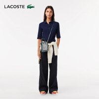【LACOSTE】包款-印花塗層帆布迷你托特包(深綠色)