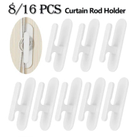 8/16Pcs Self Adhesive Curtain Rod Holder Plastic Safety Cord Wraps Cleats Hooks Blind Pull Rope Hook for Bathroom Kitchen Living
