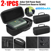 1-2PCS Carry Case Waterproof EVA Hardshell Case Shockproof Storage Bag for Anker 548 Power Bank(PowerCore Reserve 192Wh)60000mAh