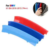 Fit For BMW X1 E84 2010-2015 M-Sport Car Kidney Front Grill Grille Decal Stripe Cover Clip Trim Decorative Parts