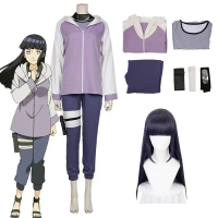Hyuga Hinata คอสเพลย์อะนิเมะคอสเพลย์ dark สีม่วงยาวน่ารักวิกผม Hyuga Hinata คอสเพลย์