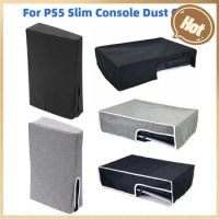 For PS5 Slim Console Dust Cover Vertical/Horizontal Dustproof Cover Sleeve Removable Console Protector for Playstation 5 Slim
