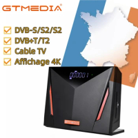 GTMEDIA V8 UHD TDT UHD 4K Smart TV Box DVB-S/S2/S2X+T/T2+C,Satellite Receiver With Smart Card Reader Support MARS/ECAM/CAM/M3U