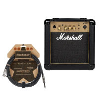 【Marshall】MG10G 經典金色10W電吉他音箱-贈Blackstar 3m 樂器導線/直L頭(限量套裝組)