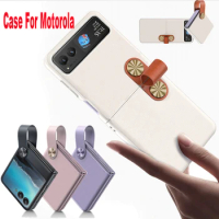 Flip Case for Motorola Razr 40 Ultra Luxury PU Leather Shell With Strap For For Motorola Razr 40 Stand Phone Cover