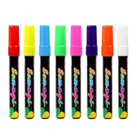 VersaChalk Neon Liquid Chalk Markers by VersaChalk - Wet Erase Chalk Ink  Pens for Chalkboard Signs, Blackboard, Dry Erase Board (5mm Bold Reversible  Tip)