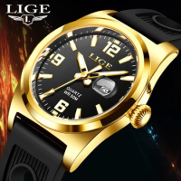 LIGE Business Watch Men Brand Luxury Military Quartz Watch Men Fashion Waterproof Sport Chronograph Wristwatches Montre Homme