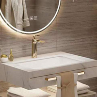 Vanity Bathroom Cabinet Combination with Mirror Light Luxury Slate Modern Smart Washbasin Double Basin Toilet