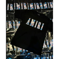 COD 【HOT】 AMIRI MSRK เสื้อยืด ผ้าฝ้ายแท้ สวมใส่สบาย s-5xlS-5XL