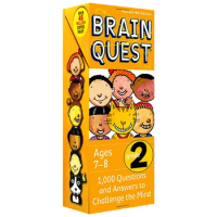 Brain Quest Grade 2, Children's books aged 5 6 7 8 Q&amp;A learning Trivia Cards English, 9780761166528