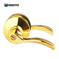 Luxury Design European New Style Gold Color Handle Solid Lockset Mechanical Handles Lock