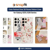 SNAPFIT Case Samsung Galaxy S26 Ultra SNAPFIT Color Painted Clear Estetik 3D Motif Bunga Motif Lucu 