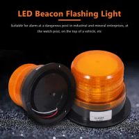 2 x Amber LED Beacon Strobe Emergency Flashing Light Warning Lamp Truck 12V 24V