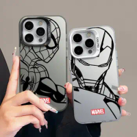 SpiderMan IronMan Case for Apple iPhone 11 13 15 Pro Max 14 Plus 12 Mini Back Phone Cover Silicone Shockproof Protective Funda