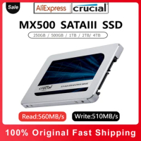 Crucial MX500 Original 2.5" 3D NAND SSD 500G 1TB 2TB 4TB for Dell Lenovo Asus Laptop Desktop SATA3 Solid State Drive With Cache