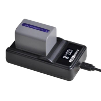 NP-FP70 Battery and LED USB Charger for Sony NP-FP70 FP71 FP90 FP91 and DCR-DVD92 DVD103 DVD202 DVD305,HC16 HC17 HC18 HC20 SR30