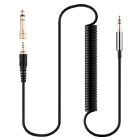 Coiled Spring Audio Cable For Korg NC-Q1 TT-BH090 presonus HD10BT Audix A152 Headphones