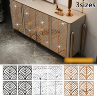 4PCS Self Adhesive Wallpaper Stripes Board Mirror Wall Stickers Bedroom Decal DIY Home Art Decor Mirror Sticker