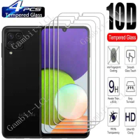 4PCS For Samsung Galaxy A22 4G 6.4" Screen Protective Tempered Glass On GalaxyA22 A 22 M22 SM-A225M A225F Protection Cover Film