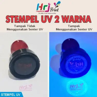 Stempel UV 2 Warna Custom | Stempel Custom 2 Warna Kombinasi Tinta UV | Stempe UV l UV Custom Desain