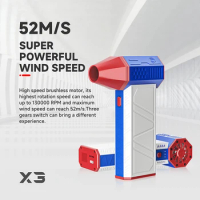 X3 PRO Mini Violent Air Blower Handheld Turbo Jet Fan Brushless Motor 130,000 RPM Wind Speed 52m/s industrial Duct Fan
