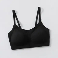Young Curves Bra Creamy Laminated Bralette Wireless C02-100207 Black XL