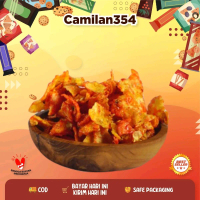 Emping Jagung Gepeng Pedas Manis - 250gr / Jagung Geprek Bumbu Cair Balado Renyah